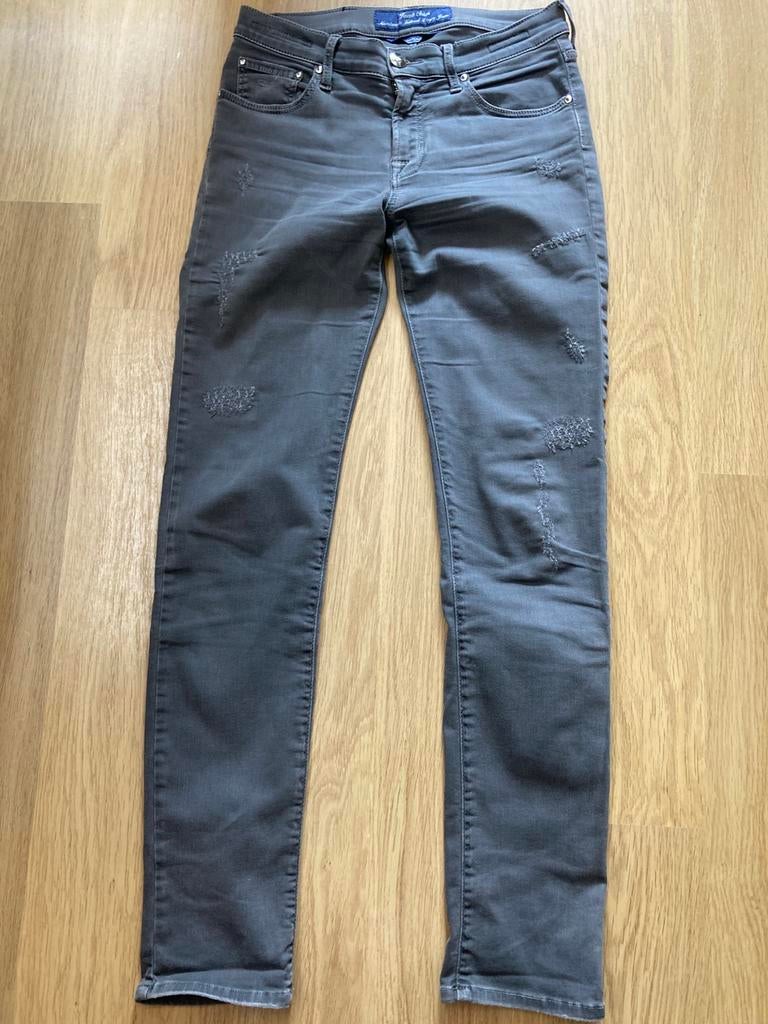Jacob Cöhen Style Kimberly Jeans - 27 - Grijs - Black patch, Zo goed als nieuw, W27 (confectie 34) of kleiner, Grijs, Jacob cohen