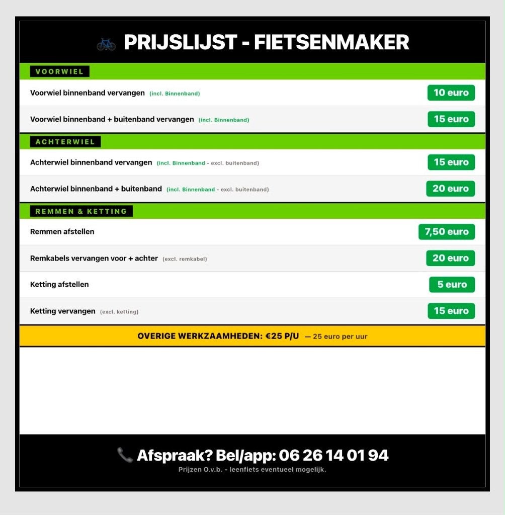 Ervaren Fietsenmaker +10 Jaar - vanaf 5 Euro - Roermond e.o., Diensten en Vakmensen, Snelservice, Fietsreparatie