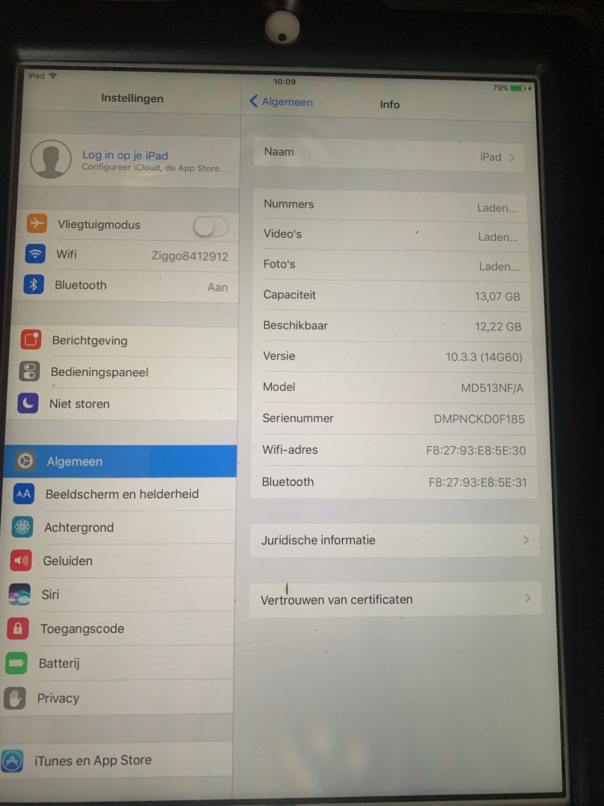 Apple iPad MD513NF/A - Ideaal voor internet, geen apps meer, Computers en Software, 9 inch, Gebruikt, Apple iPad, Ophalen of Verzenden