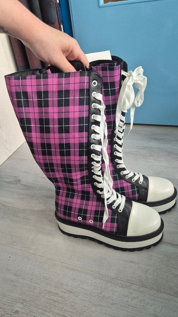 Salvius Safety Pin Military Lace Up Boots Veterlaarzen Koi, Koi footwear, Zwart, Ophalen of Verzenden, Sneakers of Gympen