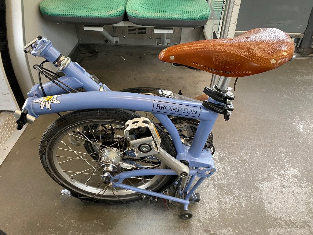 Brompton H 3-speed Cloudblue, Ophalen, Brompton, Velgrem, 16 tot 18 inch