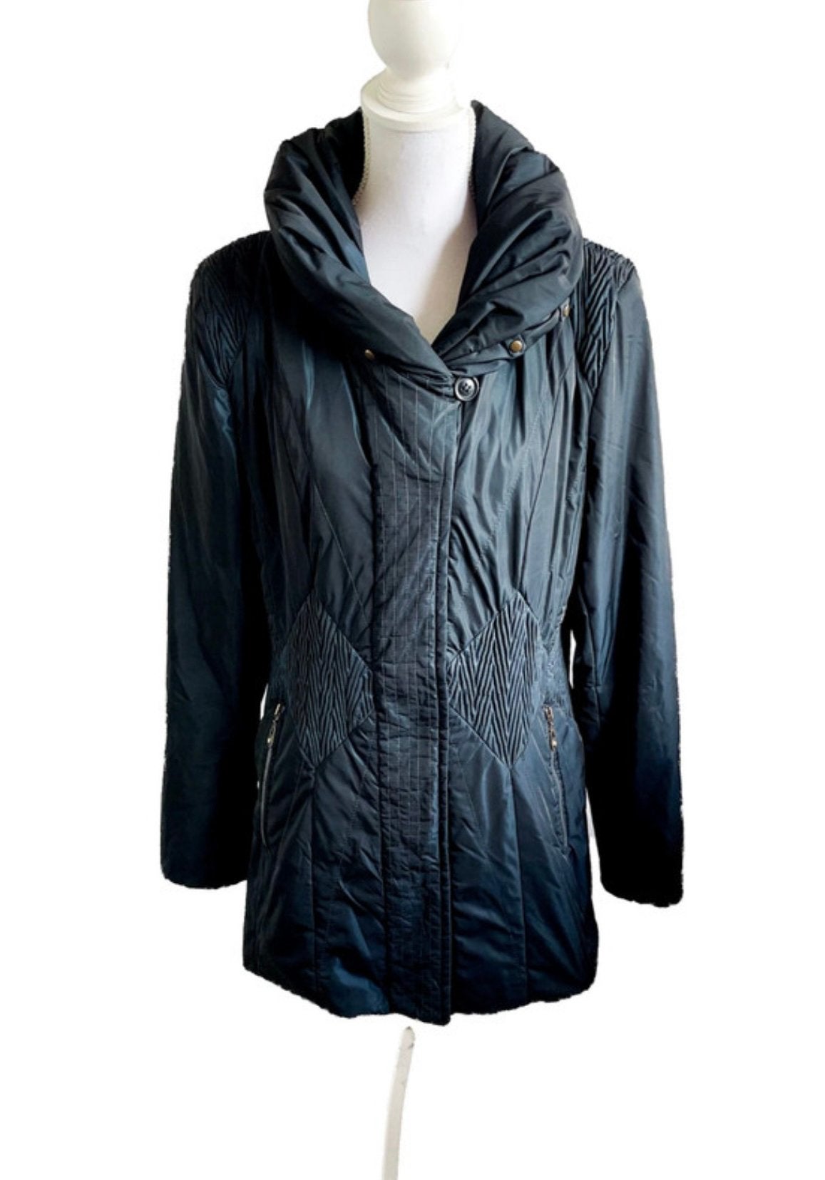 Creenstone blauw groene gewatteerde winterjas 44, Overige kleuren, -, Maat 42/44 (L), Ophalen of Verzenden