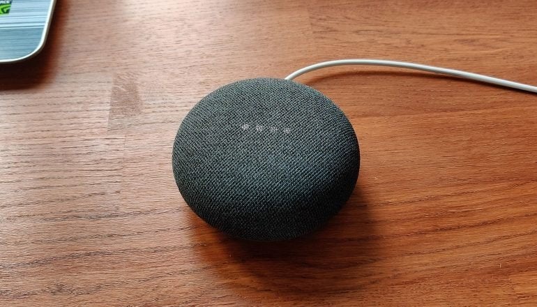 Google Nest Mini - Zwart, Slimme speaker, Google, Ophalen of Verzenden, Zo goed als nieuw