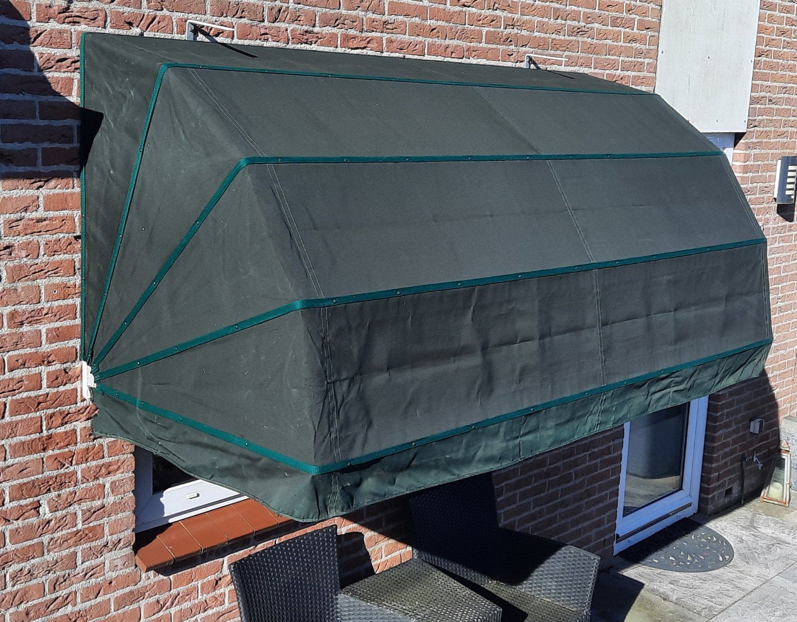 Markies zonnescherm, Ophalen, Gebruikt