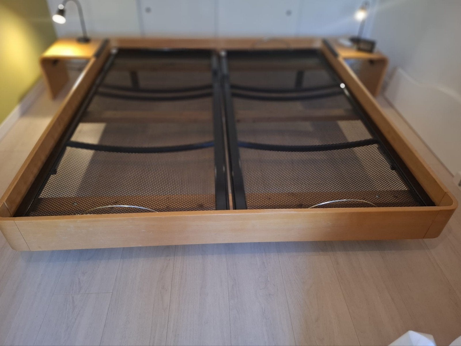 2-persoonsbed met verstelbare bedspiralen (90x200), Huis en Inrichting, Ophalen, Overige kleuren, Tweepersoons, 180 cm