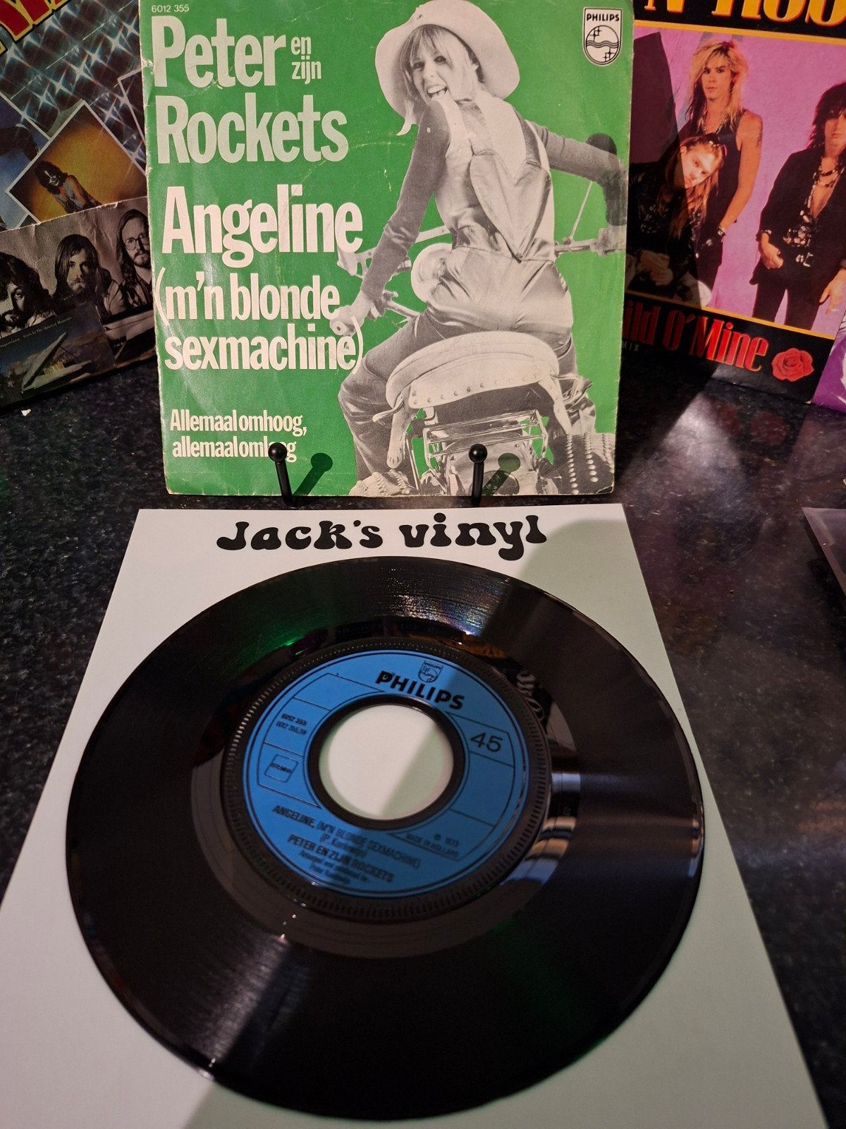 Peter en zijn Rockets - Angeline (m'n blonde sexmachine)1973, Gebruikt, 7 inch, Ophalen of Verzenden, Pop