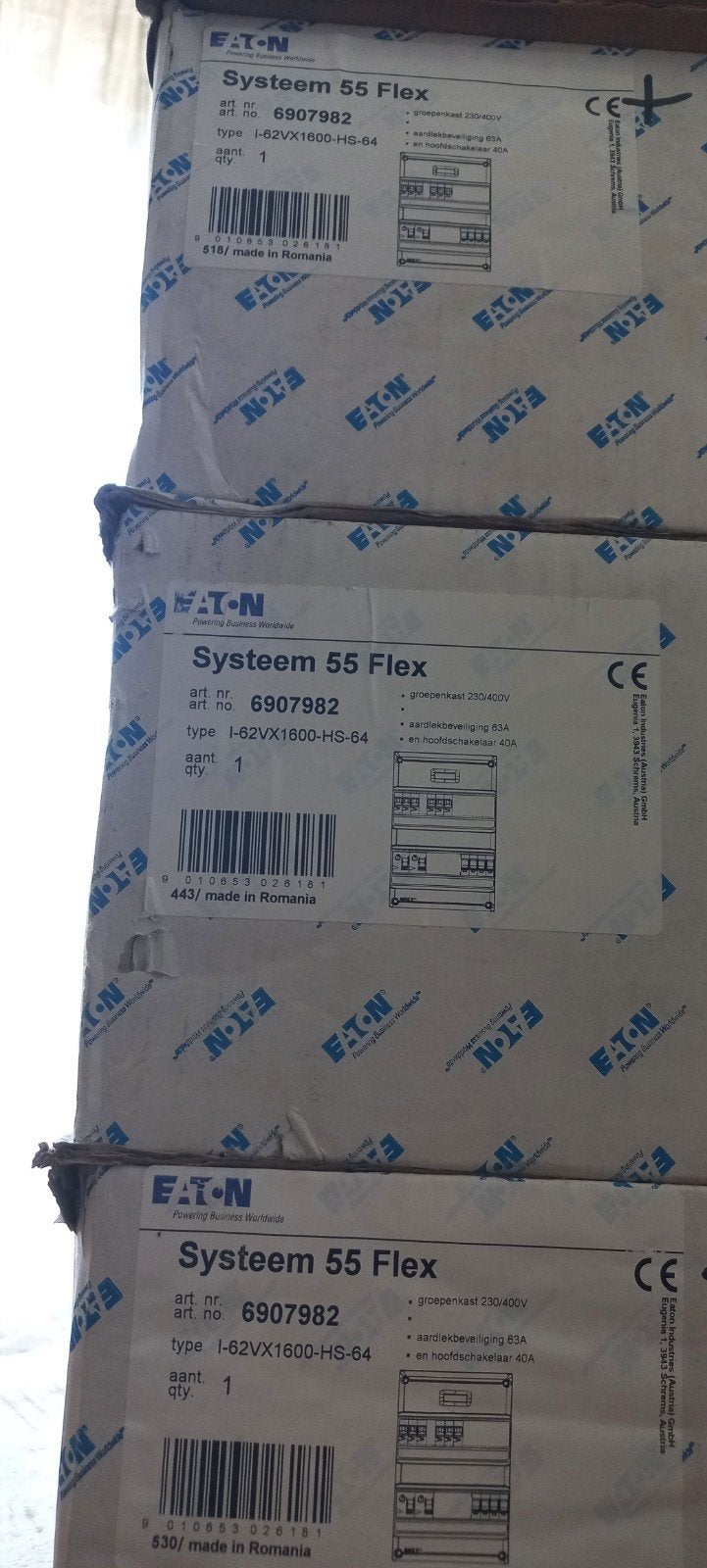 3x Eaton Systeem 55 Groepenkast I-62VX1600-HS-64 (6907982) –, Ophalen, Nieuw, Eaton, Groepenkast
