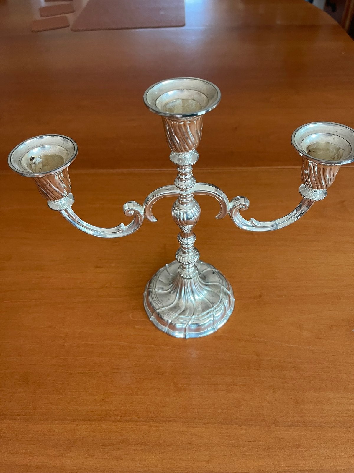 Verzilverde kandelaar, Ophalen of Verzenden, Zilver
