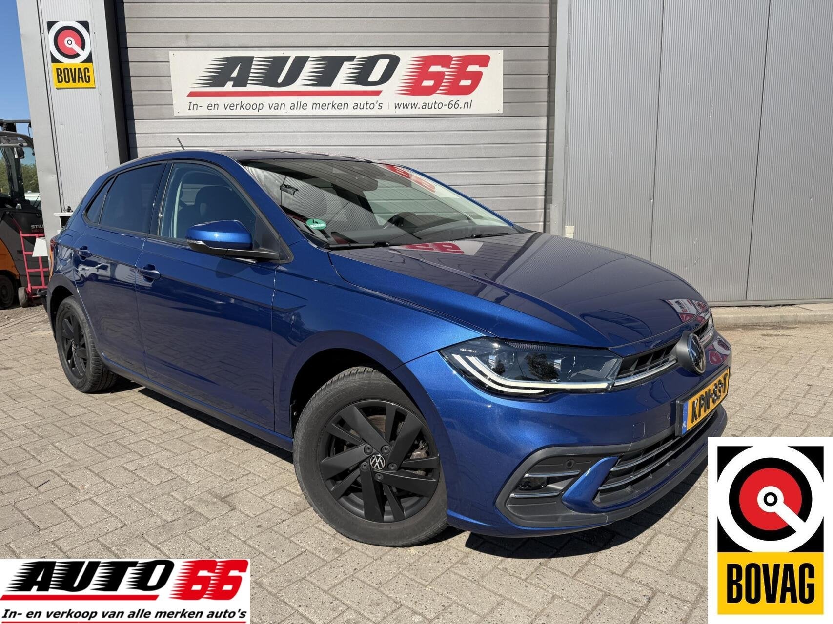 Volkswagen Polo 1.0 TSI R-Line Edition Camera CarPlay Navi A, Auto's, Stof, Gebruikt, Met garantie (alle), Blauw