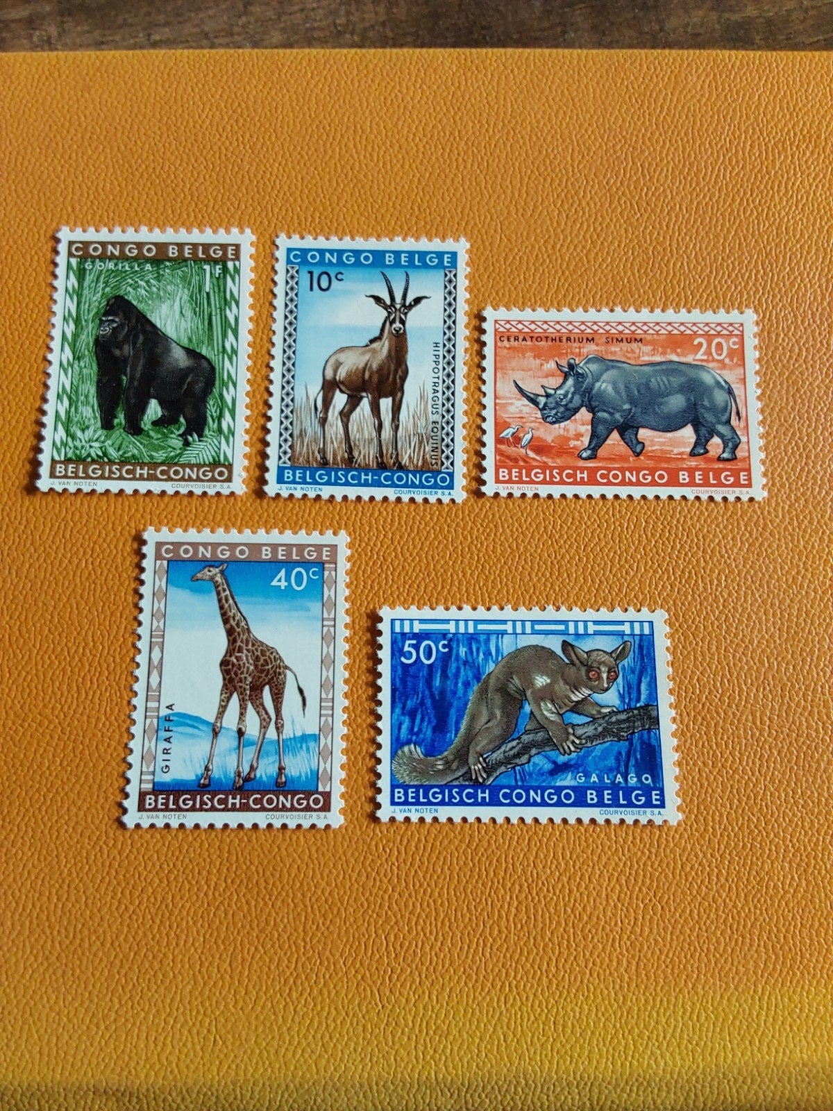 Postzegels Belgisch Congo. Beschermde dieren  1959 ( pf), Ophalen of Verzenden, Overige landen