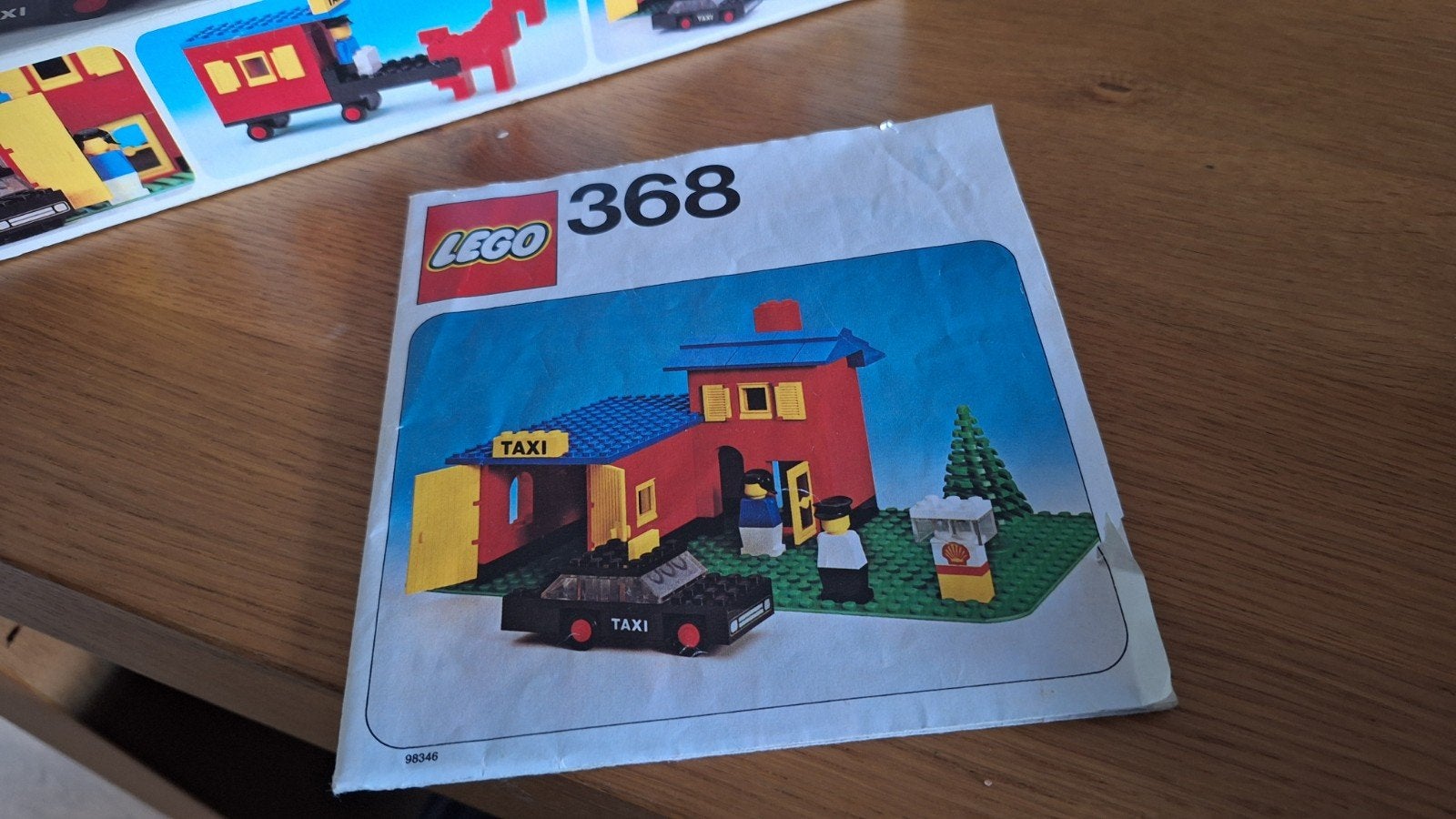 Vintage LEGO 368 Taxi Garage met doos en instructies, Inclusief instructies, Lego, Ophalen of Verzenden, Zo goed als nieuw