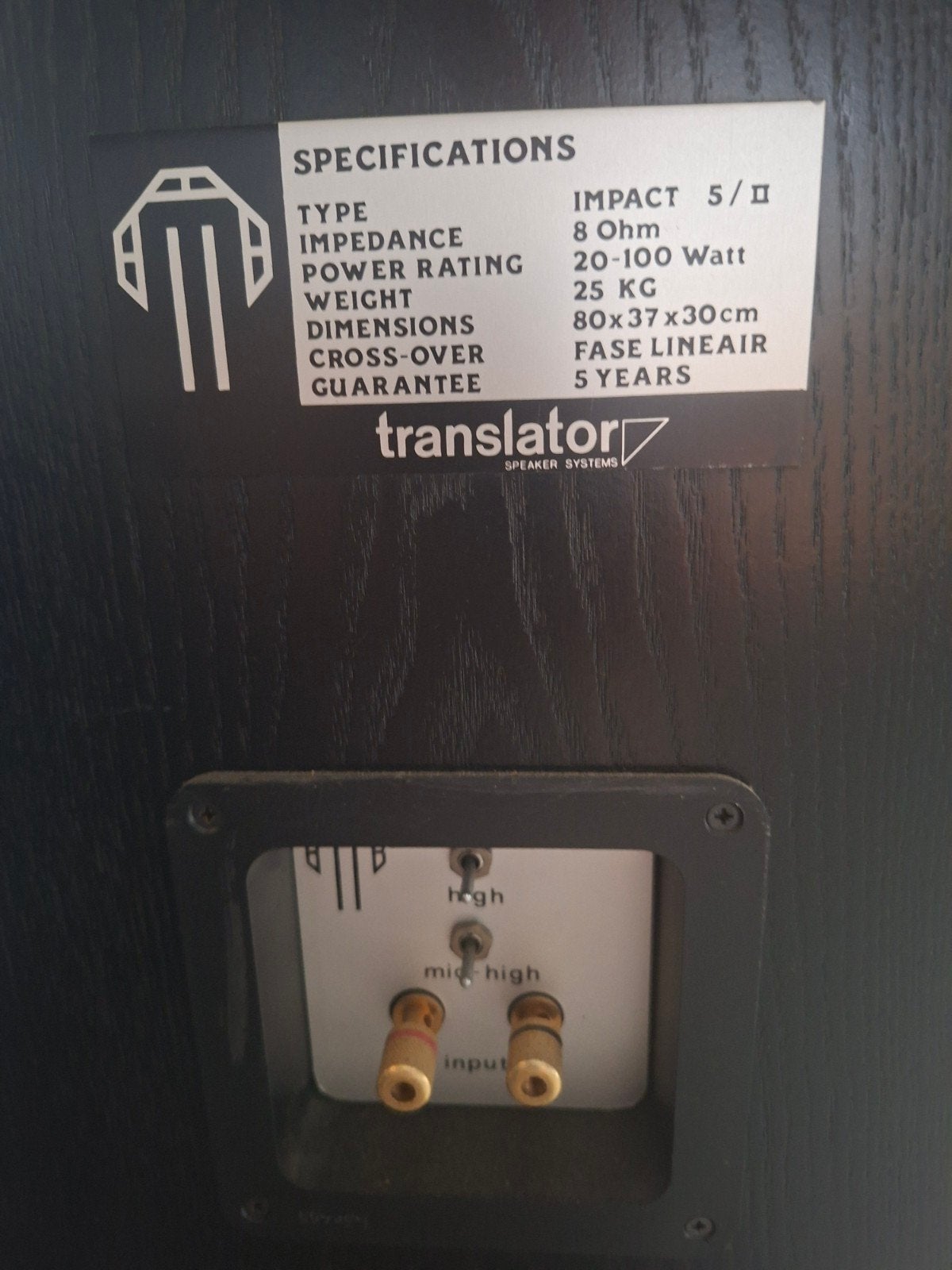 Translator Impact 5/II Vloerstaande Luidsprekers, Audio, Tv en Foto, Vloerstaande luidspreker, Gebruikt, 60 tot 120 watt, Geschikt voor surround/home cinema