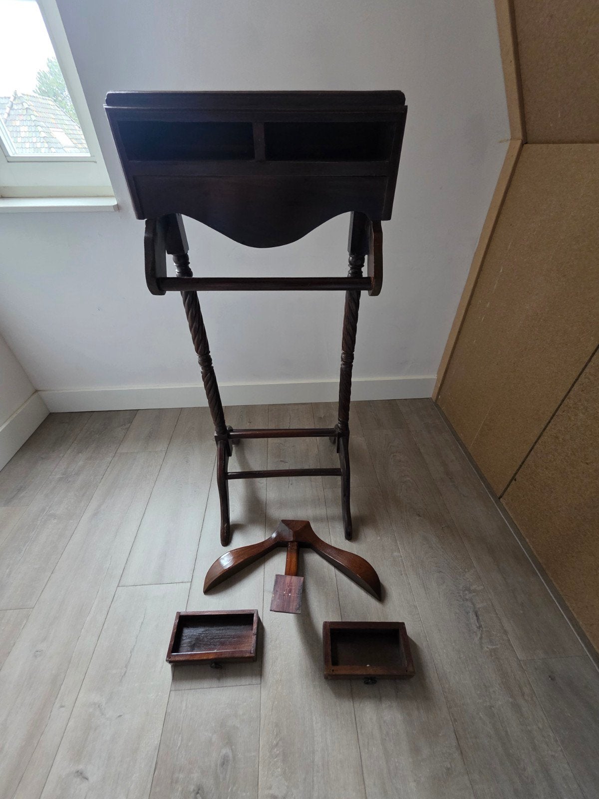 Vintage Klassieke Mahonie Dressboy / Stille Dienaar, Huis en Inrichting, Ophalen, Gebruikt, Bruin, Vintage