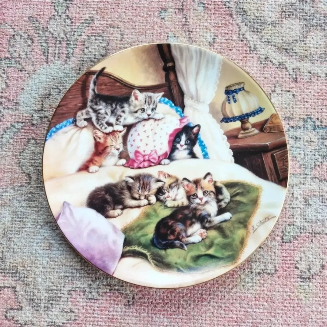 Wandborden met katten 2 x, Antiek en Kunst, Ophalen