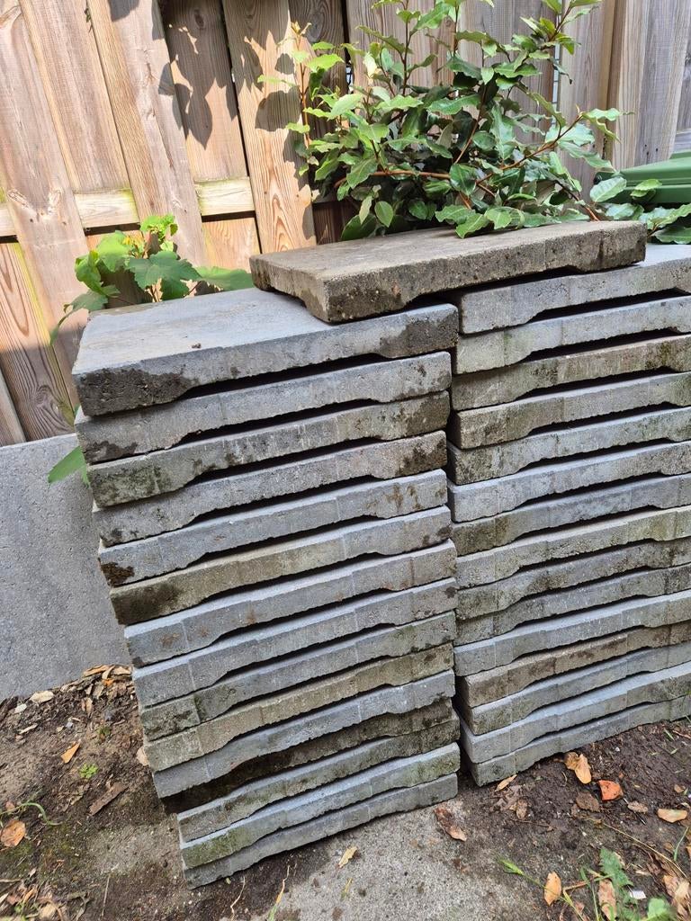 21 drenende betontegels 50x50x4 cm, draintegels, dreentegels, Tuin en Terras, Tegels en Klinkers, Ophalen, Gebruikt, 5 tot 10 m²