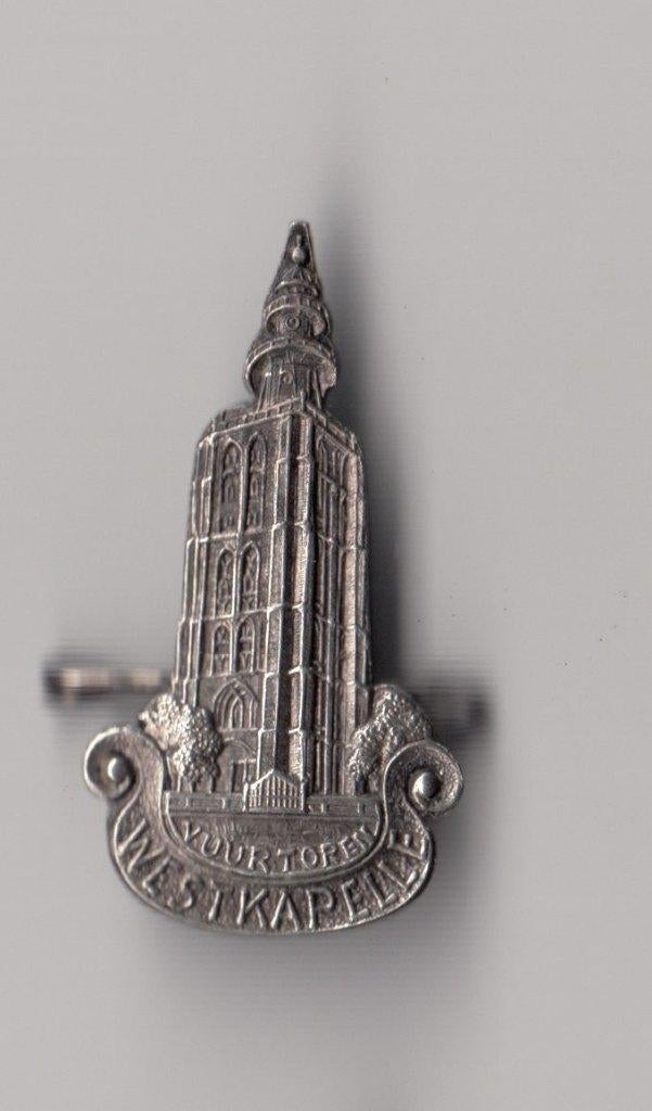 Westkapelle Vuurtoren Scheepvaart broche, Verzamelen, Speldjes, Pins en Buttons, Gebruikt, Niet vindbaar, Niet vindbaar, Speldje of Pin