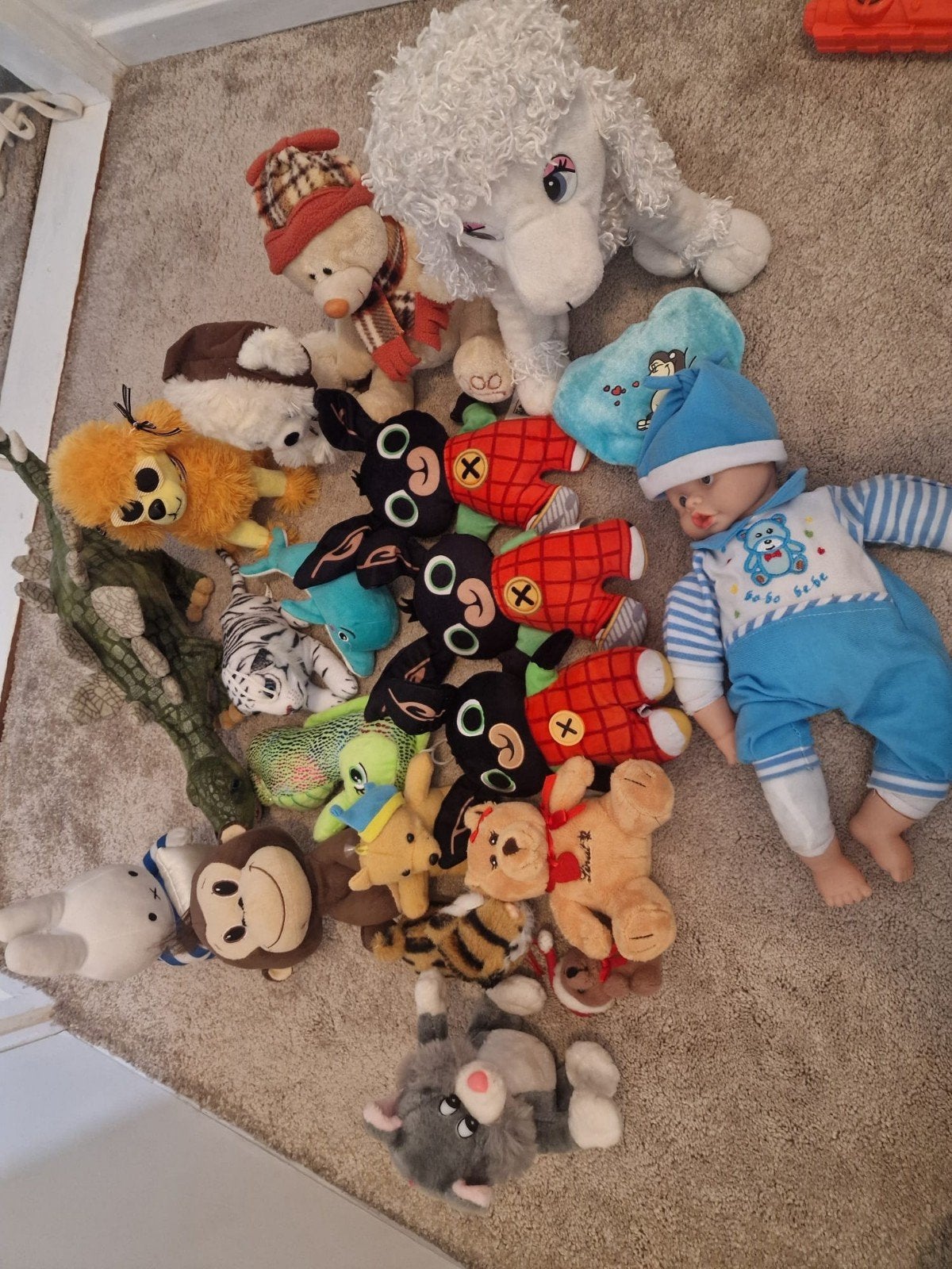 Grote collectie knuffels en poppen - diverse soorten, Ophalen, Gebruikt, Overige merken, Overige karakters