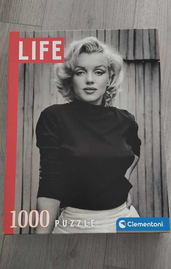 Clementoni puzzel 1000 stukjes Marilyn Monroe, Ophalen of Verzenden, 500 t/m 1500 stukjes, Zo goed als nieuw, Legpuzzel