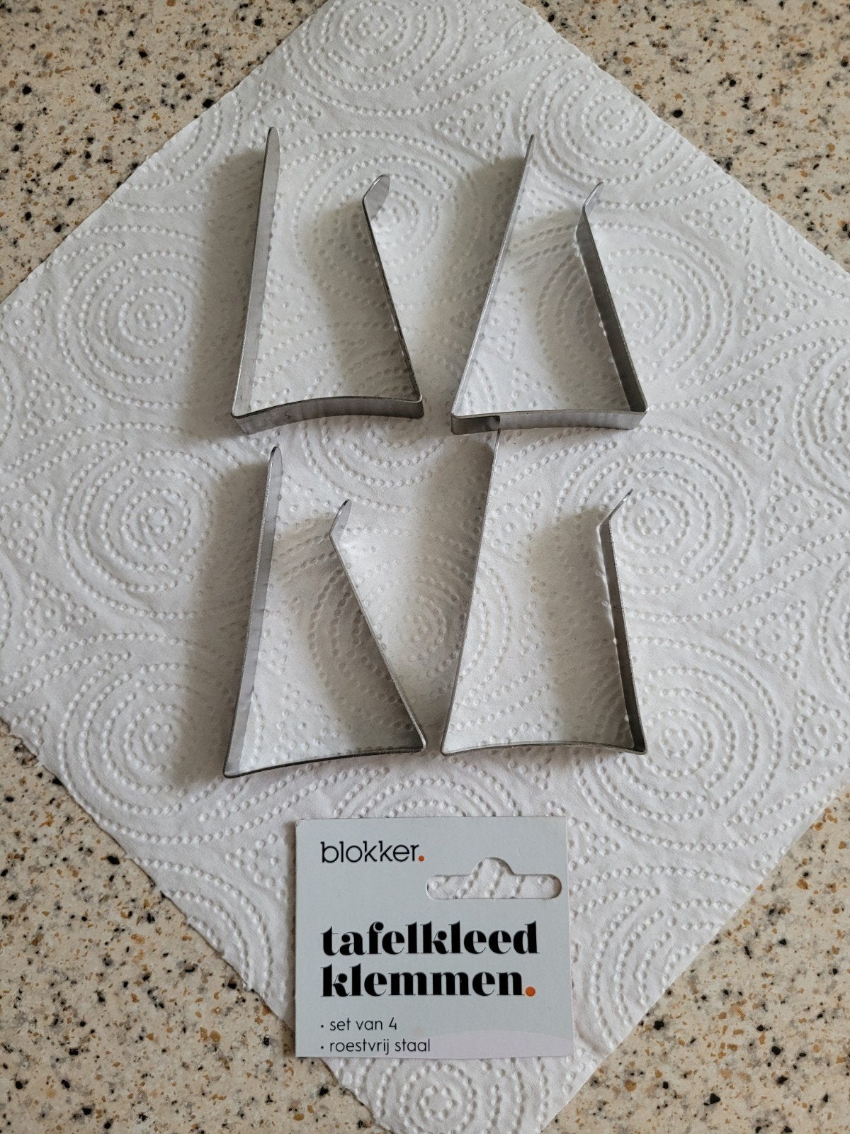 Tafelkleed klemmen 8 stuks, Ophalen of Verzenden, Zo goed als nieuw