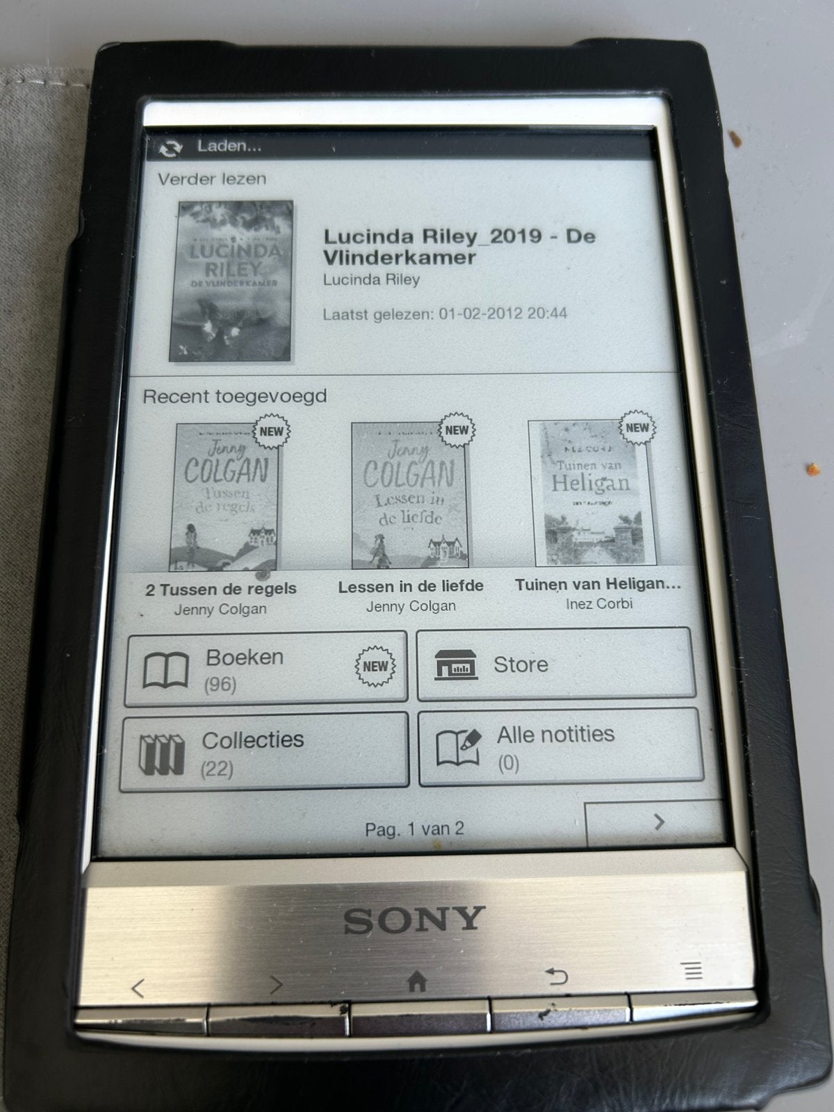 Sony PRS-T1 e-reader WIT, Ophalen of Verzenden, Gebruikt, 6 inch of minder, Touchscreen