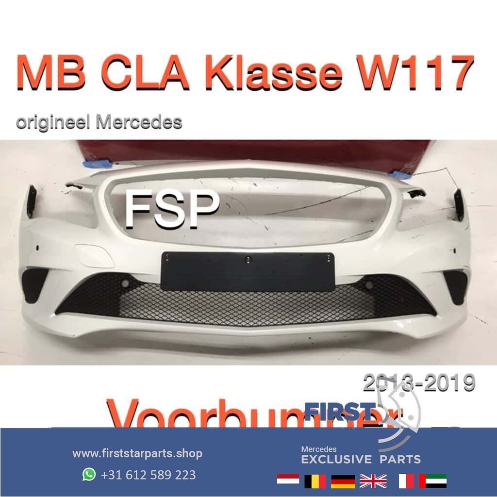 W117 CLA voorbumper wit compleet 2013-2019 origineel Mercede, Gebruikt, -, Voor, Ophalen of Verzenden