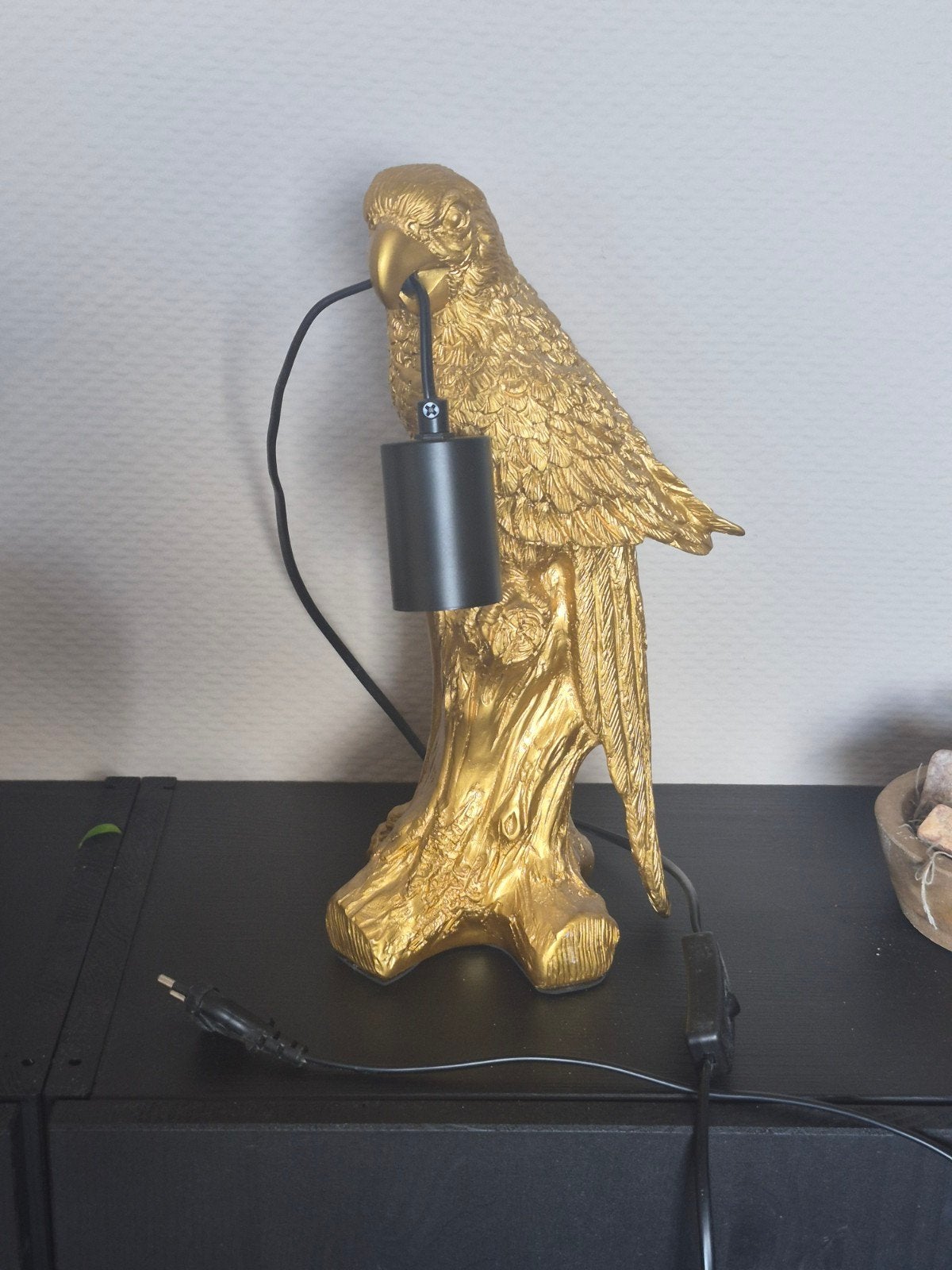 Gouden Papegaai Tafellamp, Ophalen, Zo goed als nieuw, Exotisch, Modern, Speels