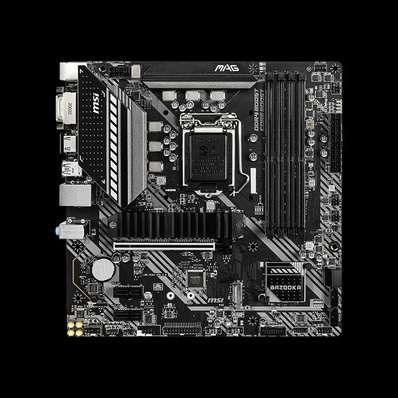 MSI MAG B460M BAZOOKA Moederbord met Socket LGA 1200, Ophalen of Verzenden, Gebruikt, DDR4
