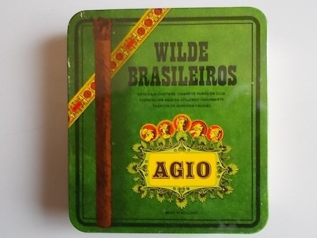 Sigarenblik - AGIO - 20 Wilde Brasileiros., Verzamelen, Ophalen of Verzenden, Gebruikt, Tabaksdoos of Verpakking