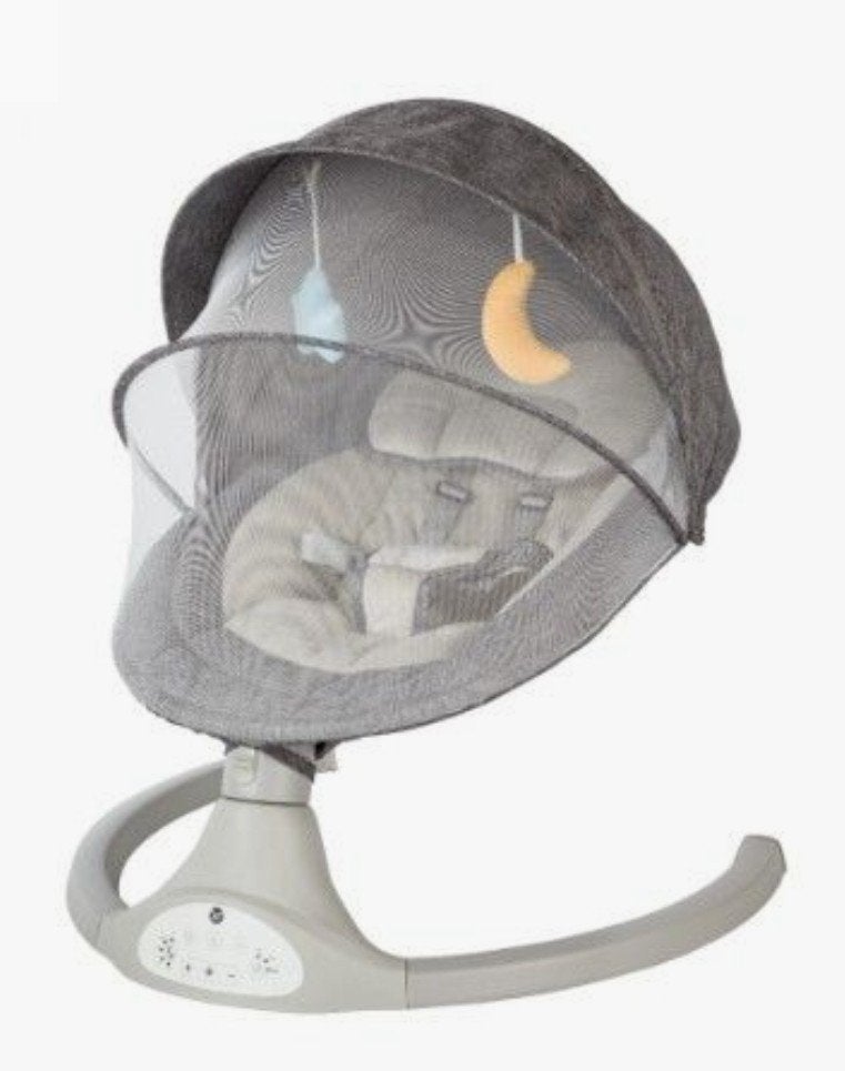 Elektrische Baby Swing (Grijs) - Wipstoel en Schommelstoel, Wipstoel, Met gordel(s) of riempje(s), Zo goed als nieuw, Ophalen