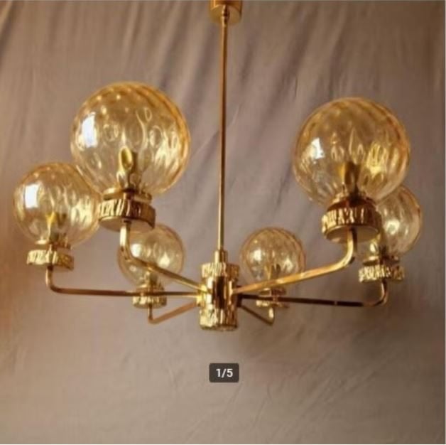 mid-century luster Hollywood Esperia A. Brotto, Ophalen, Zo goed als nieuw, Glas, Mid-century