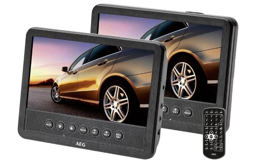 AEG DVD 4555 Hoofdsteun-DVD-speler met 2 monitoren, Ophalen of Verzenden, Nieuw