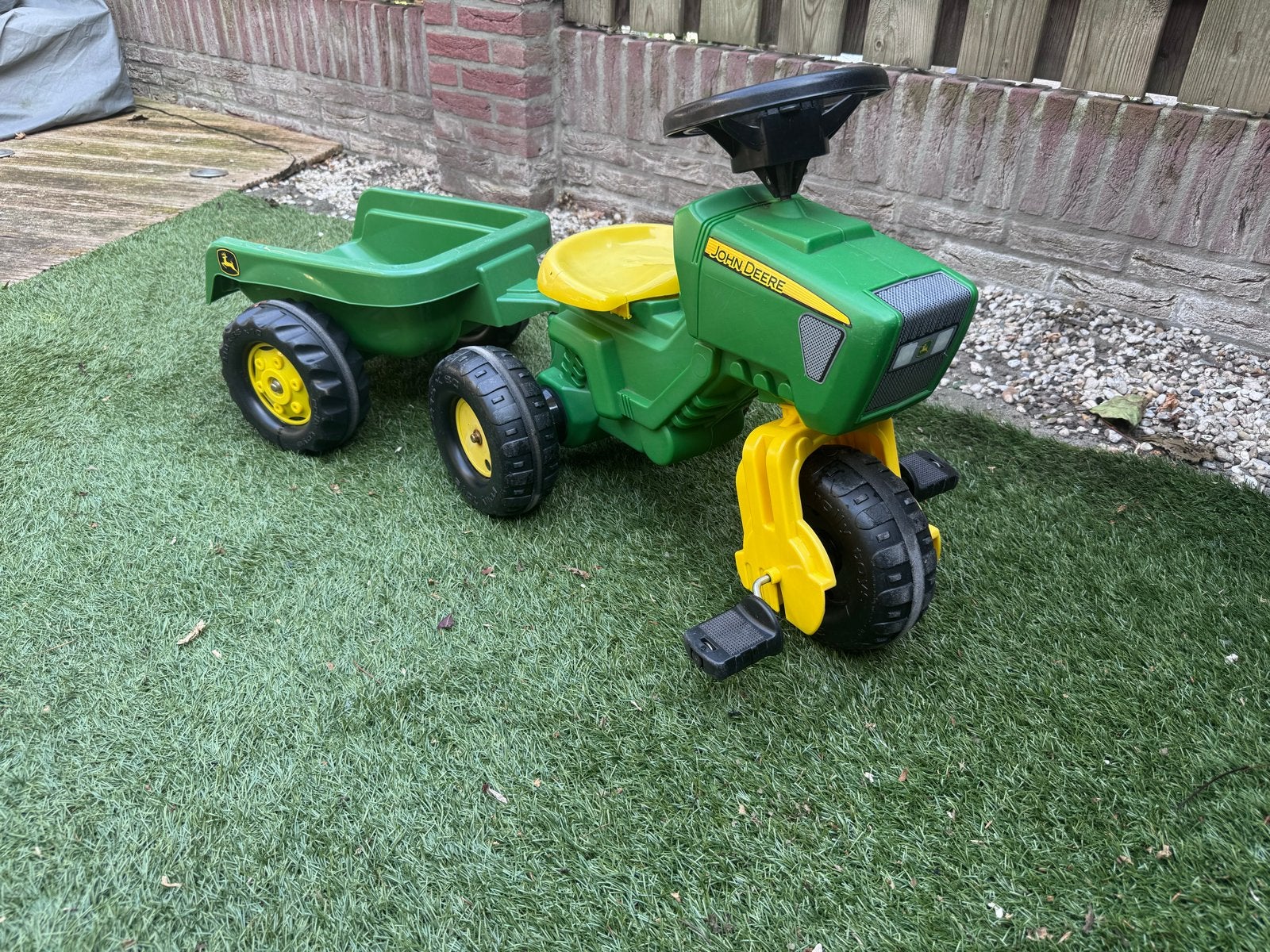 John Deere traptractor met aanhanger, Ophalen, Gebruikt, Trapvoertuig