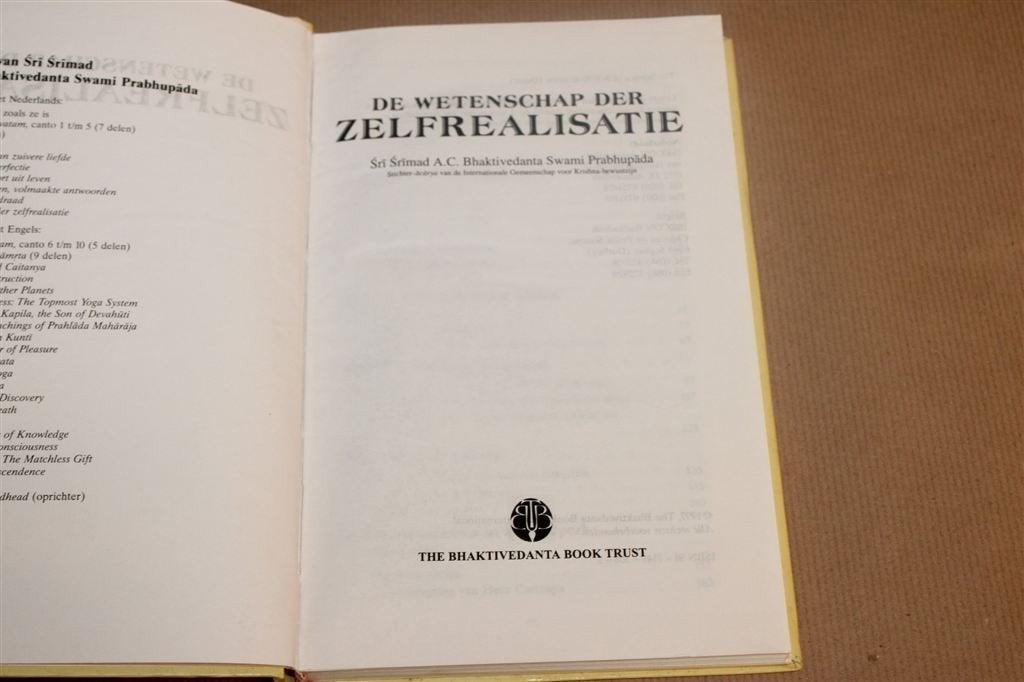 Wetenschap der Zelfrealisatie — Hare Krishna Bhaktivedanta, Ophalen of Verzenden, Gelezen, Overige onderwerpen, Achtergrond en Informatie