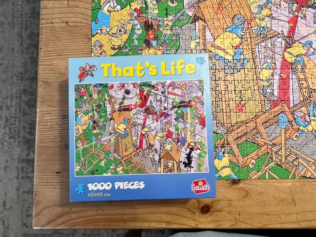 2x legpuzzel 1000 stukjes., Ophalen, 500 t/m 1500 stukjes, Gebruikt, Legpuzzel