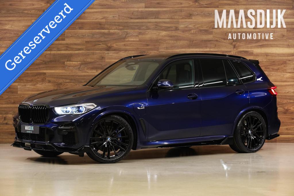 BMW X5 xDrive45e M-Sport|Individual|Aero|Pano|Laser|HUD|Trek, Auto's, BMW, Automaat, Gebruikt, Blauw, Vierwielaandrijving