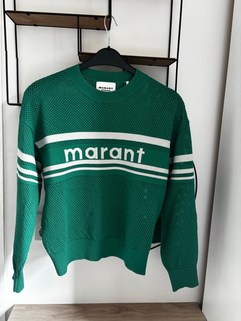 Isabel Marant Arwen Emerald open knot sweater, Ophalen of Verzenden, Zo goed als nieuw, Maat 38/40 (M), Groen