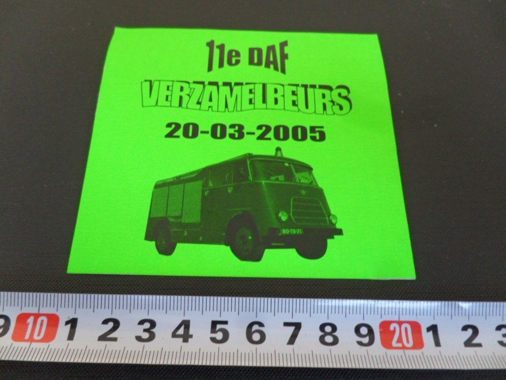 sticker EHV 11e DAF verzamelbeurs 20=03-2005  Brandweer, Ophalen, Zo goed als nieuw