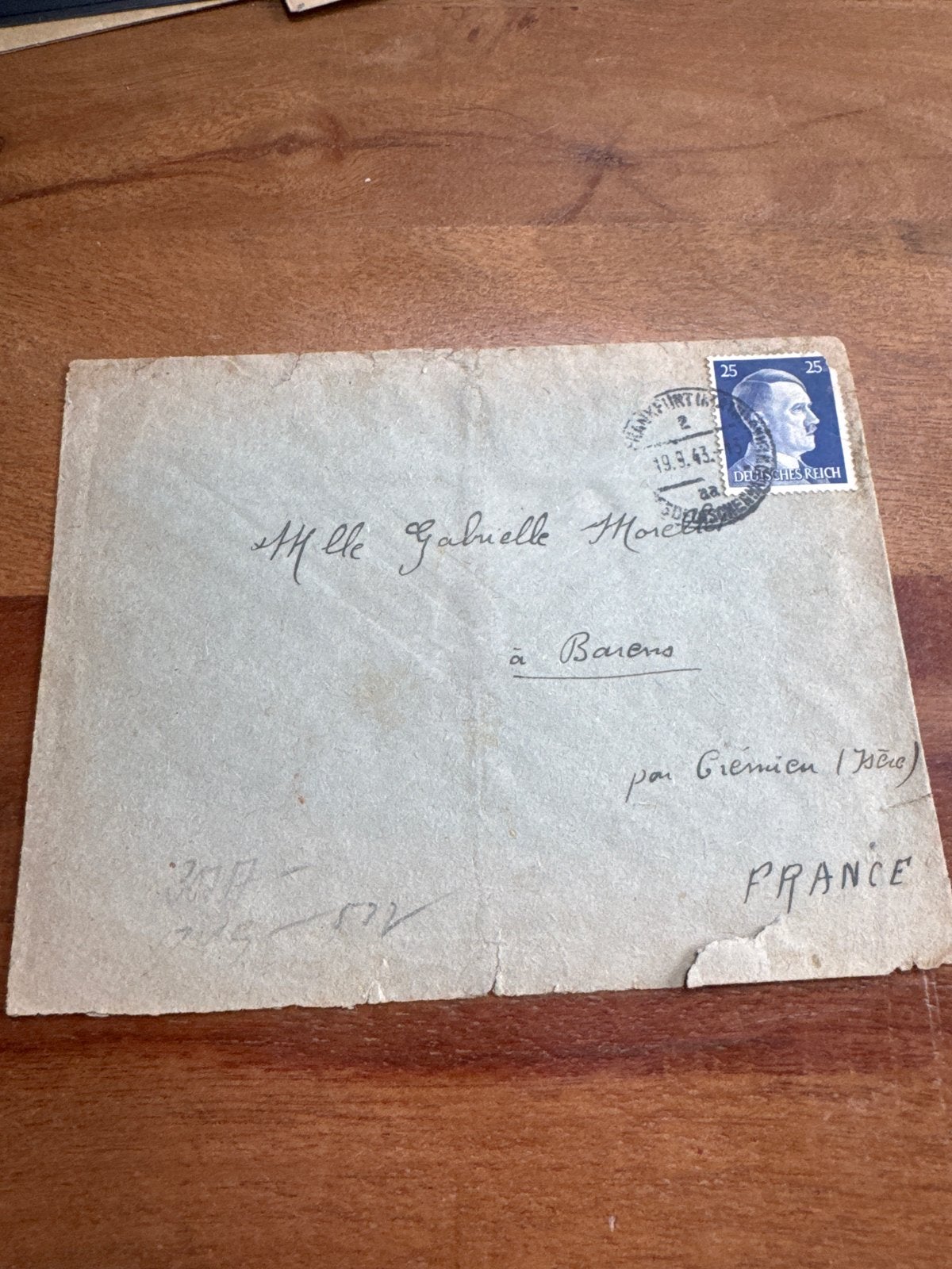 Originele Duitse envelop WOII - Lager Marie Bitterfeld, Ophalen of Verzenden, Overige soorten, Duitsland, Overige typen