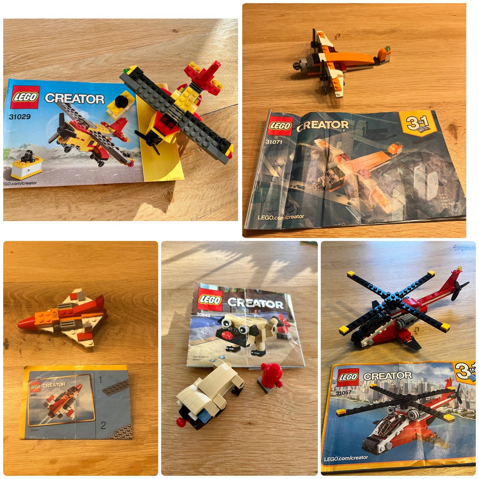Lego Creator 31029, 30020, 30542, 31027 & 31057, Ophalen of Verzenden, Zo goed als nieuw