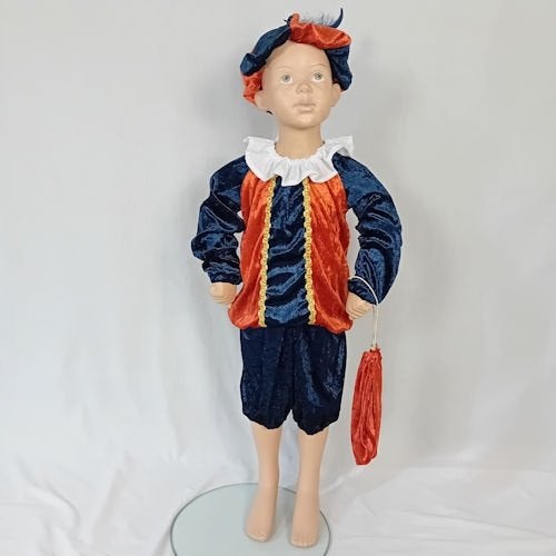 Nieuw pietenpak merk Markeys maat 110, Diversen, Sinterklaas, 9407 JR, Nieuw, Ophalen of Verzenden, Markeys pietenpakken