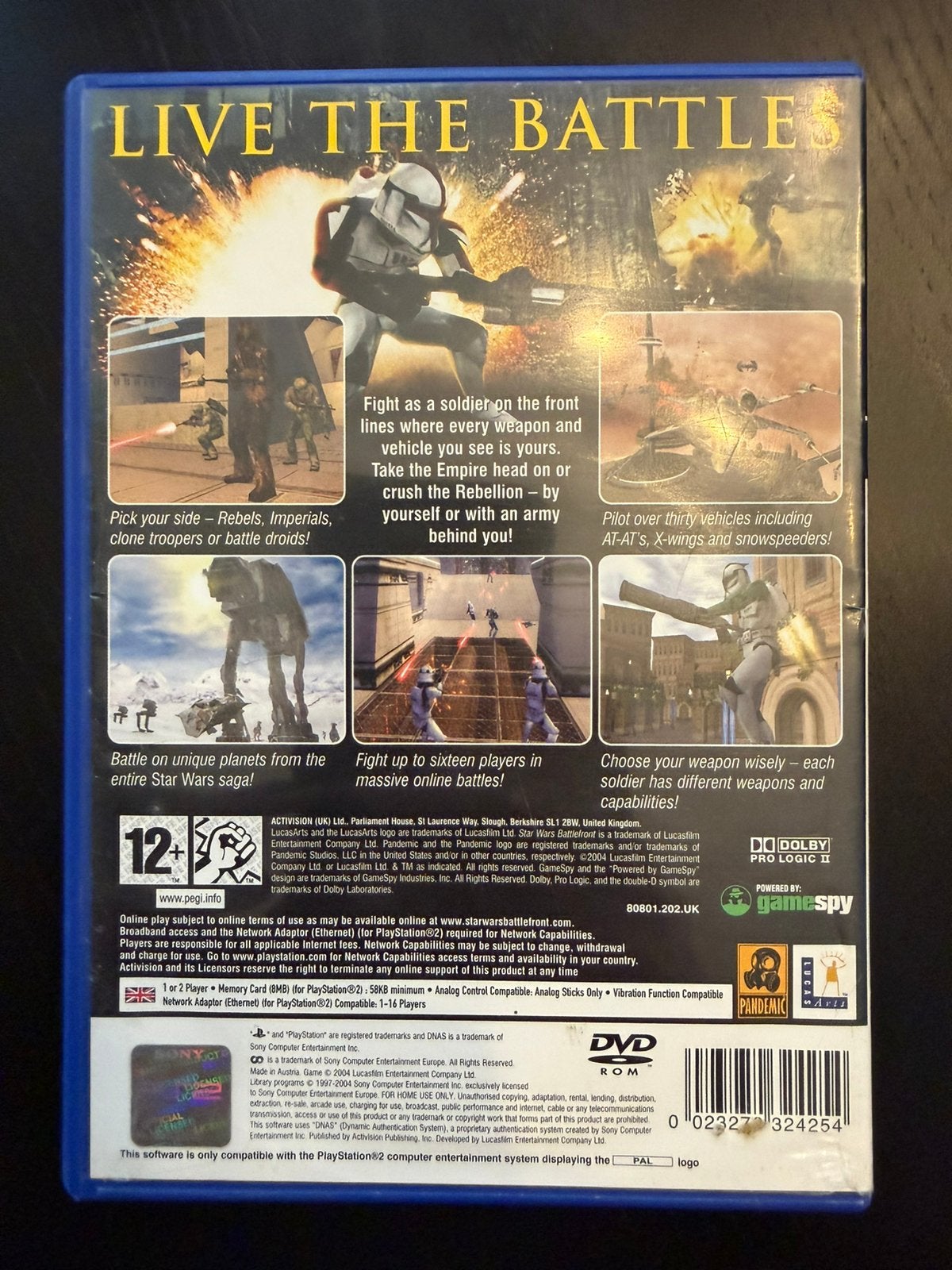 PS2 Star Wars Battlefront Compleet met Boekje, 1 speler, Ophalen of Verzenden, Zo goed als nieuw, Shooter