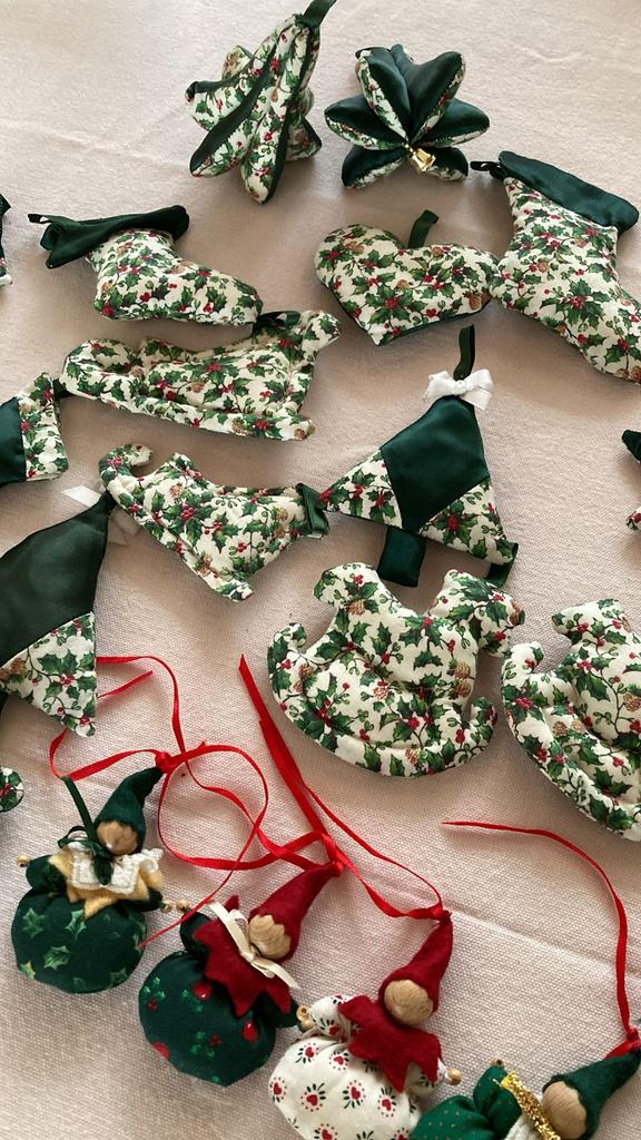 Stoffen  kersthangers zelfgemaakt, Diversen, Kerst, Ophalen, Gebruikt
