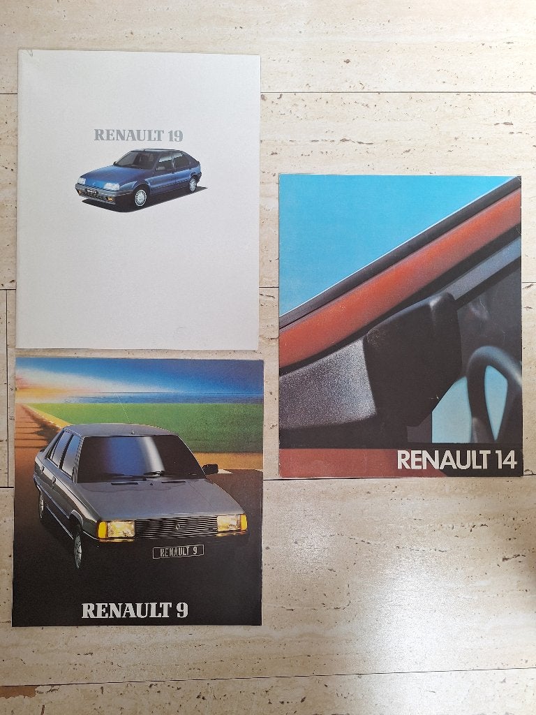 Renault 9 , 14 en 19 folders, Ophalen of Verzenden, Zo goed als nieuw, Renault