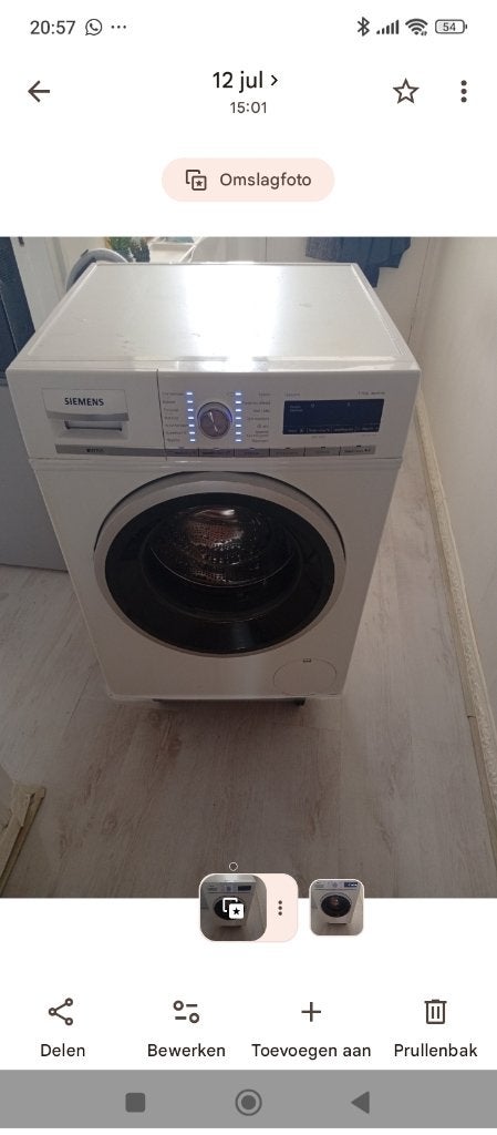 Siemens wasmachine, Witgoed en Apparatuur, Wasmachines, Ophalen, Gebruikt, 8 tot 10 kg, 1600 toeren of meer