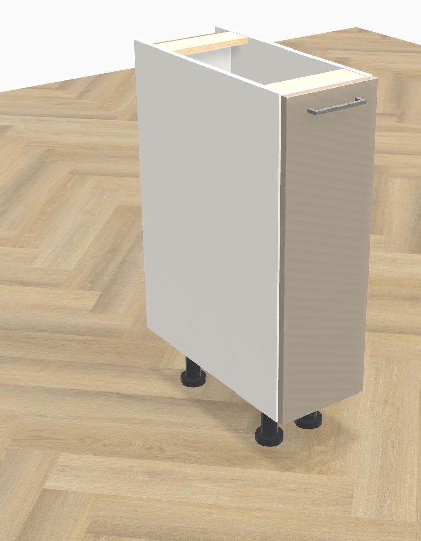 Bruynzeelkasten met softclose en RVS-look greep, Ophalen, Minder dan 50 cm, Wit, Nieuw
