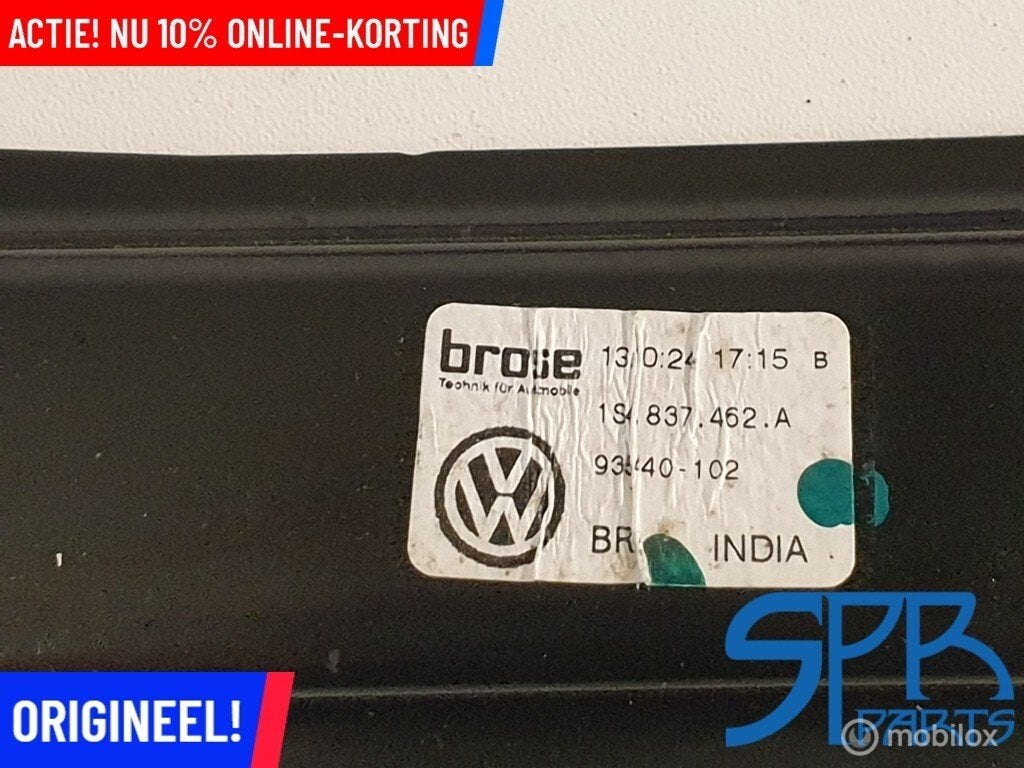 UP MII CITIGO Raammechanisme rechtsvoor 1S4837462A RECHTS RV, Auto-onderdelen, Gebruikt, Volkswagen, Ophalen of Verzenden, Volkswagen