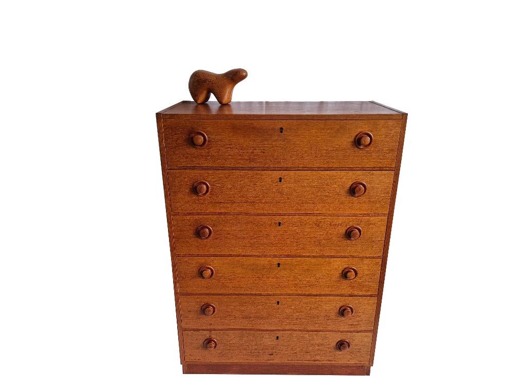 Fantastische vintage Tallboy design Borge Mogensen ladekast, Huis en Inrichting, Ophalen, Gebruikt, 5 laden of meer, 100 tot 150 cm