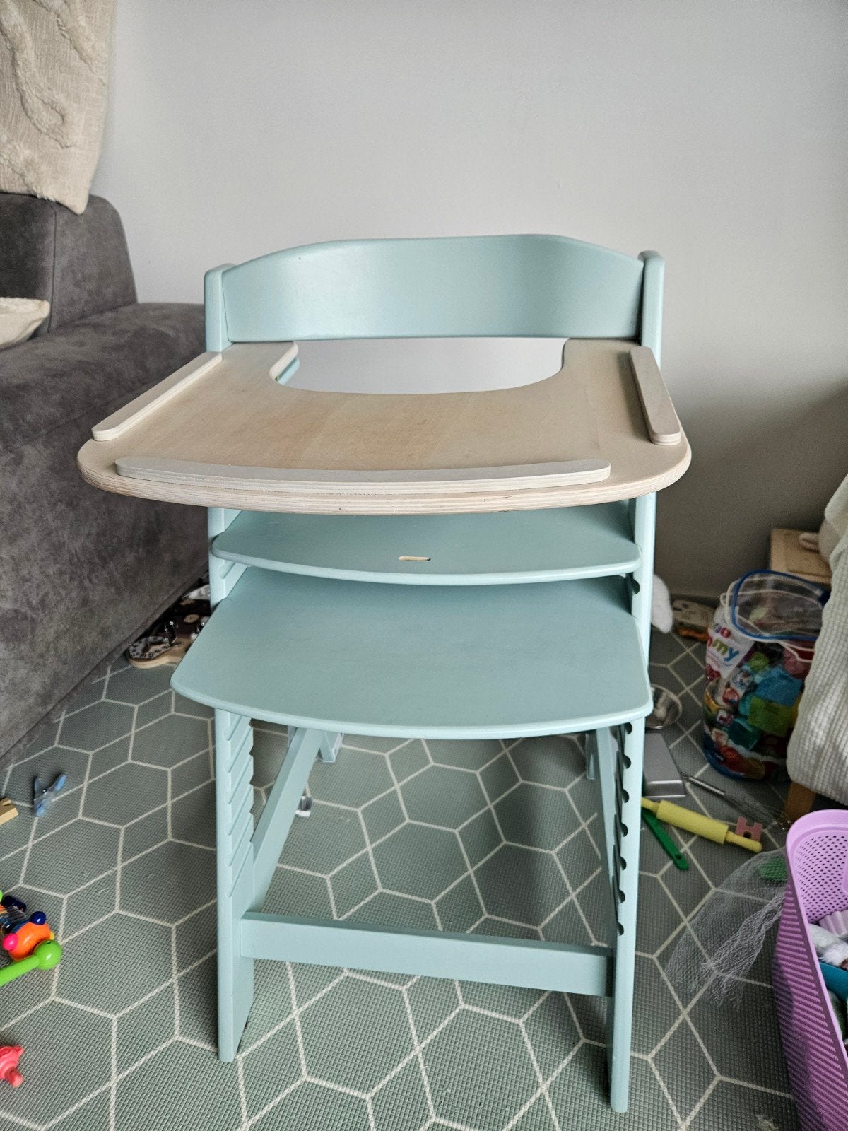 Roba 2in1 Kinderstoel met wipstoel en eetblad, Ophalen, Gebruikt, Meegroeistoel, Gordel(s)