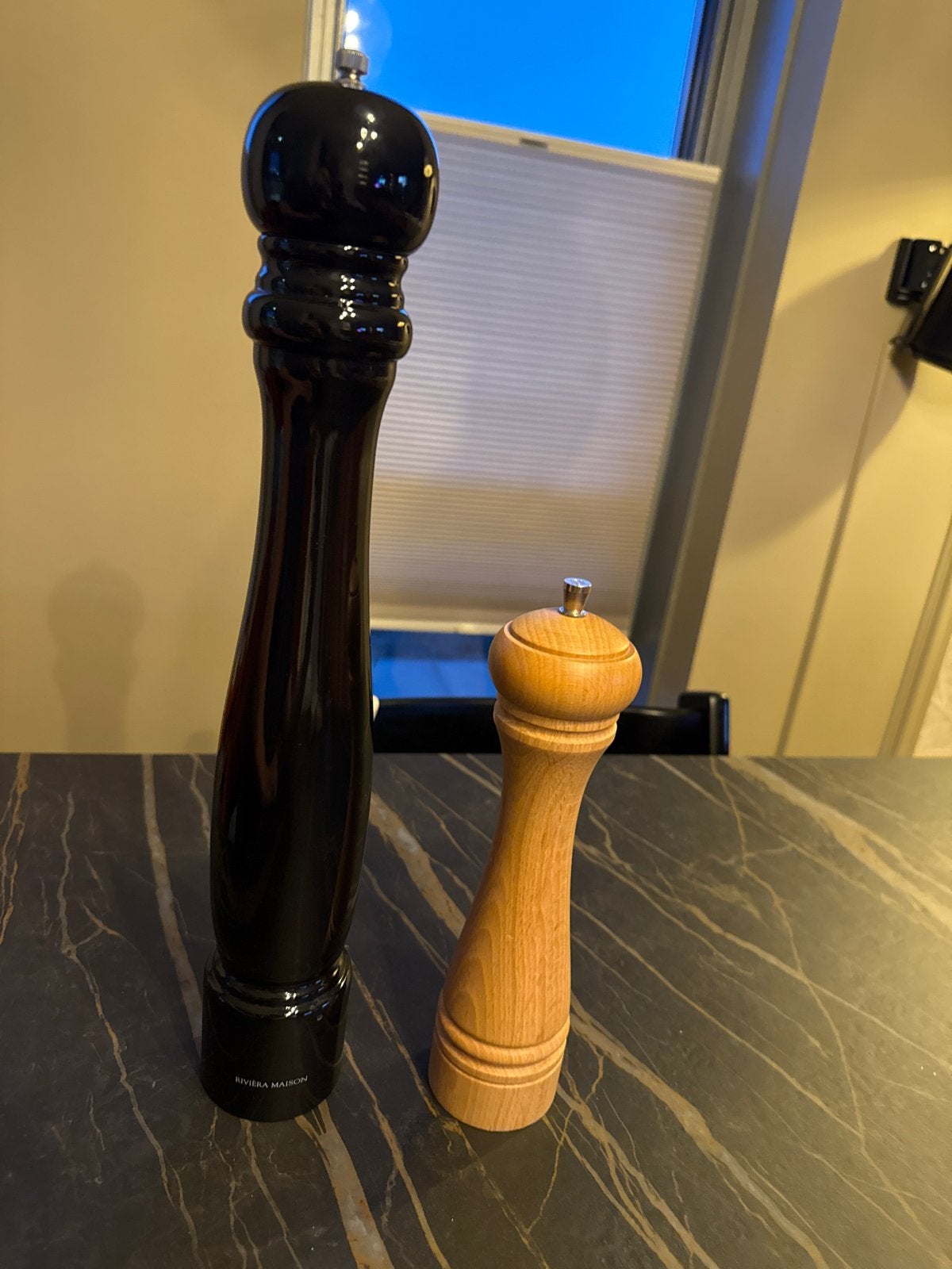 Peper- en zoutmolen set - Riviera Maison pepermolen, Ophalen, Overige typen, Hout, Zo goed als nieuw
