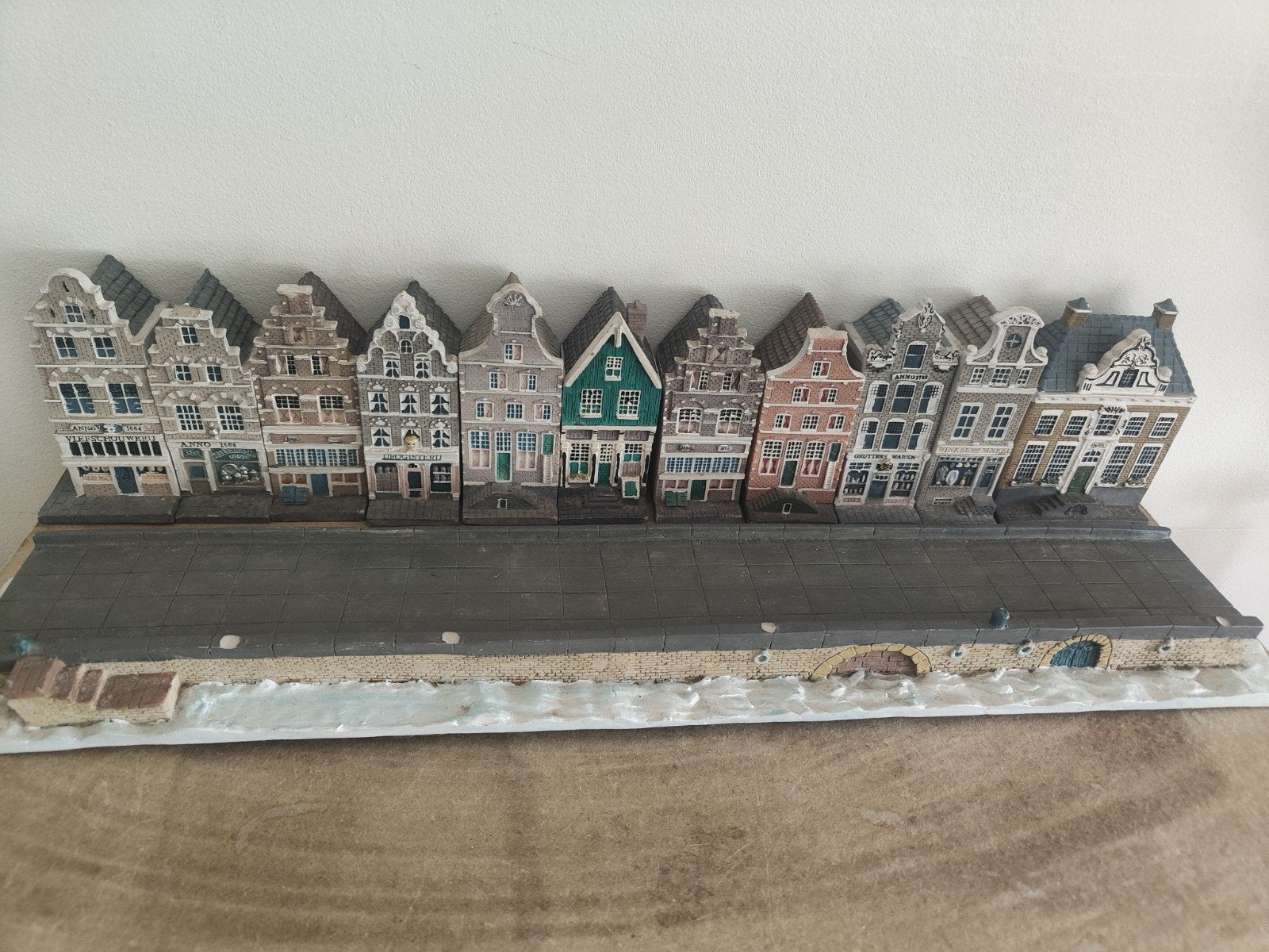 11  blokker grachten pand huisjes met gracht zonder ⛵, Ophalen of Verzenden, Gebruikt